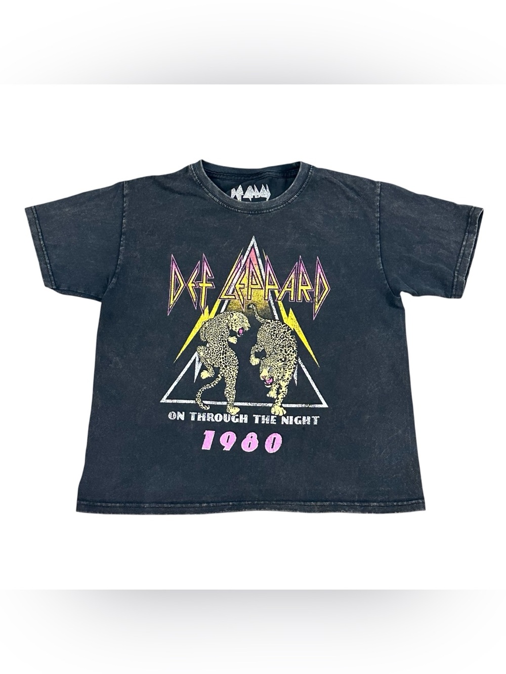 Def Leppard Youth 10/12 On Through The Night 1980 Leopard Graphic Band Tee